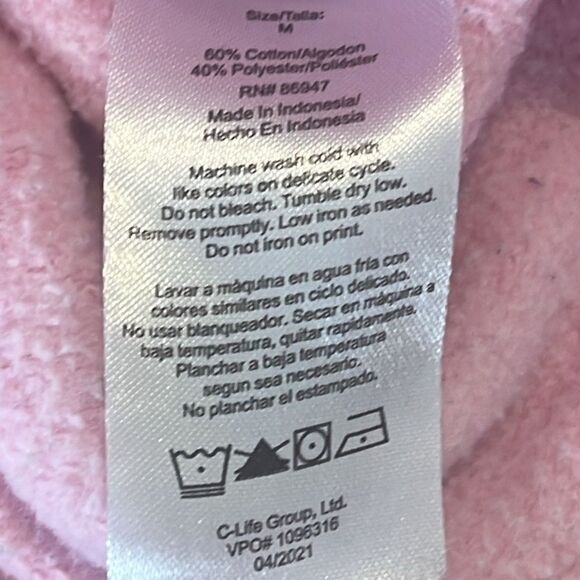 Nickelodeon Rugrats Pink Graphic Long Sleeves Hoodie Sweatshirt Size Medium - Picture 10 of 12